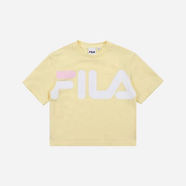 Fila Tričká Detske Žlté - Bambini Crop Top S/S Vypredaj - Slovakia 32746-ZDAT